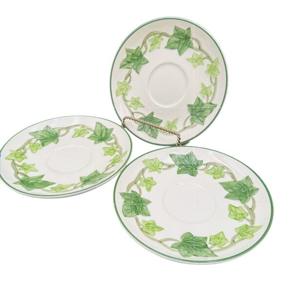 Set of 3 SAUCERS ONLY Franciscan Ivy USA Dinnerware Vintage - Picture 1 of 7